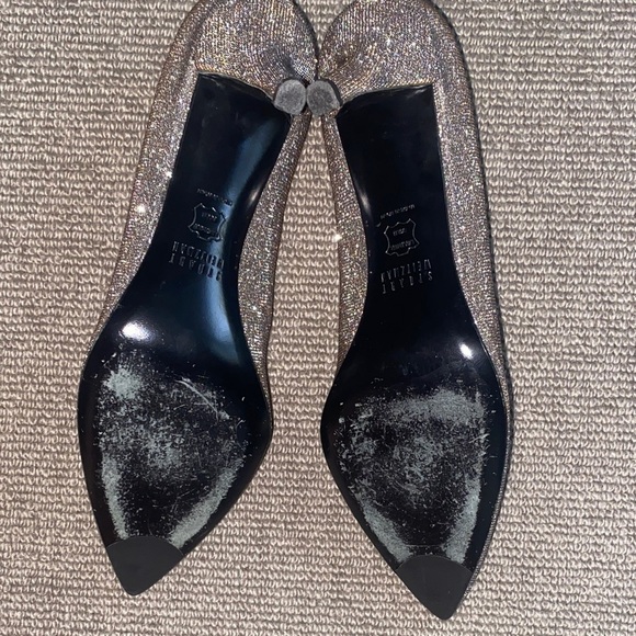 Stuart Weitzman Women's Sparkling Gold/Silver Heels sz 9 - Picture 10 of 13